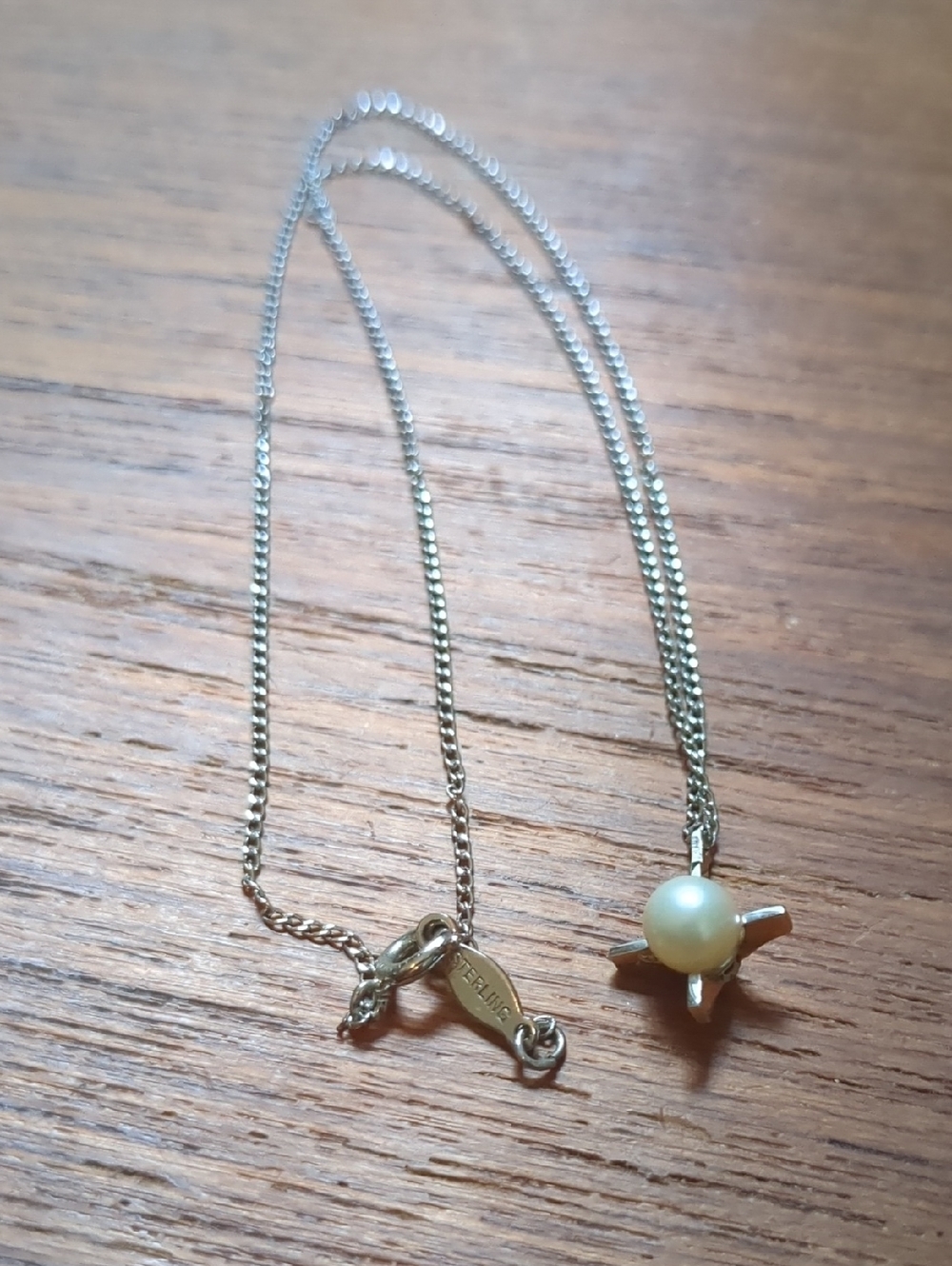 Elegant Pearl Star Pendant Necklace